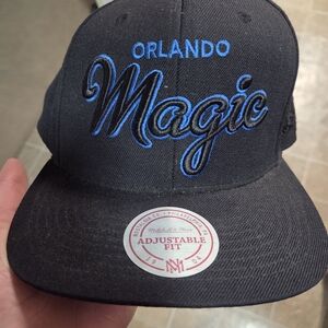 Mitchell & Ness Orlando Magic Black Cap with Blue Embroidery